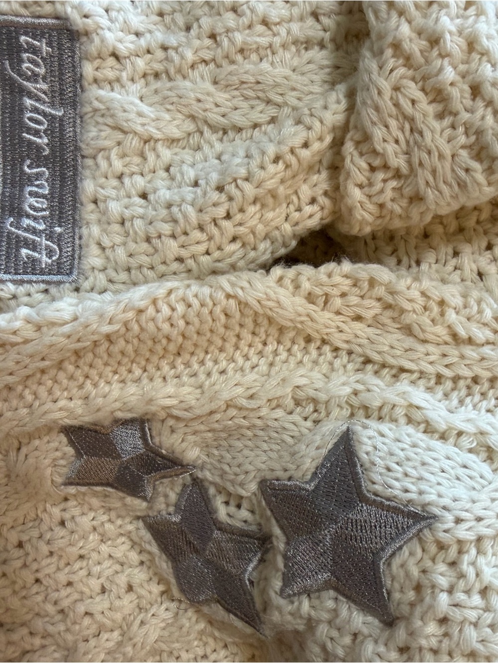Taylor Swift Folklore Cream Cable Knit Cardigan - Picture 6 of 6